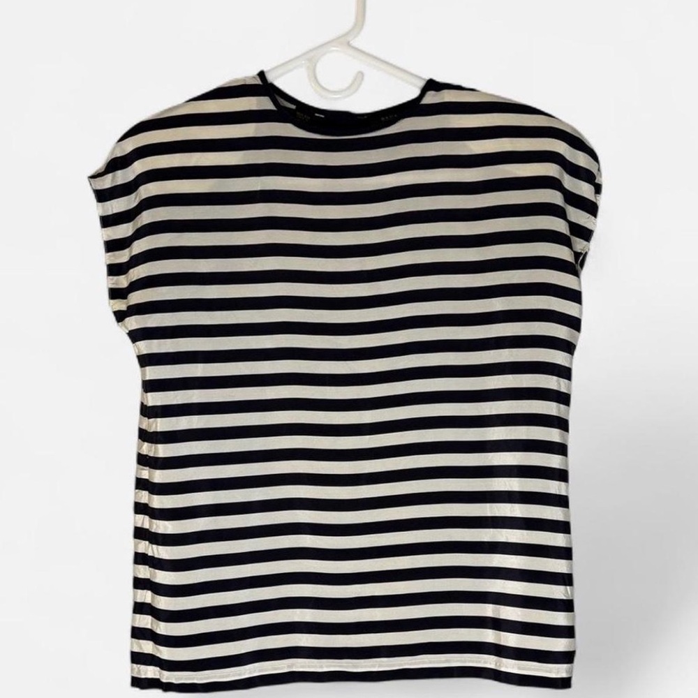 Dana Brooke Striped Black and White Women's Blouse